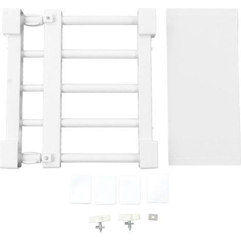 Nagelfreies, ausziehbares Spannregal für Kleiderschränke, Schrankteiler, Garderobenregal, 23–30 cm lang (1/5)