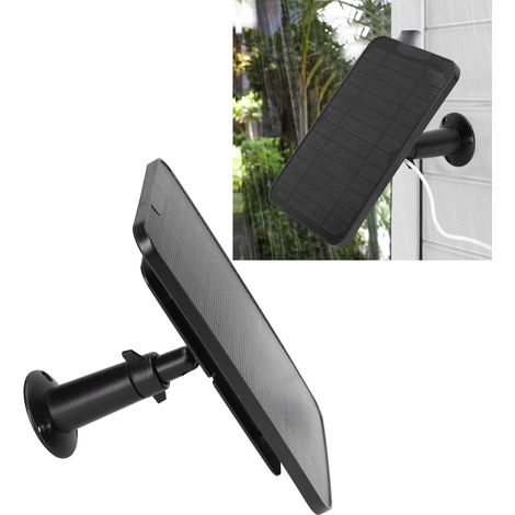 Panneau solaire 6V 4W avec surveillance et extension, faible consommation d'énergie, noir (1/5)