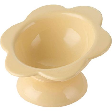 Gamelle surélevée en céramique pour chat, gamelle inclinée en forme de fleur pour nourriture ou eau (1/5)