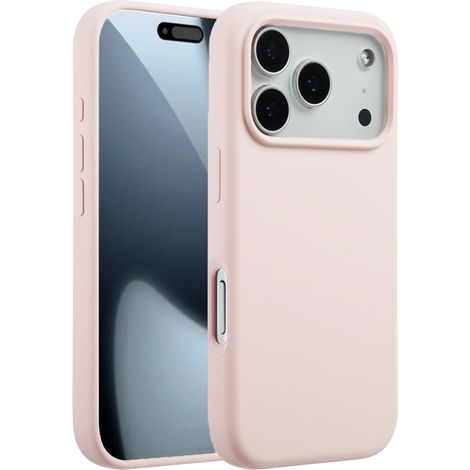 Rvelon Silikon-Handyhülle kompatibel mit MagSafe für iPhone 17 Pro – Hellrosa (1/4)