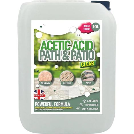 10L Garden Acetic Acid Vinegar For Outdoor Cleaning Concentrated Patio Cleaner For Garden Driveways Pet-friendly Outdoor Cleaner