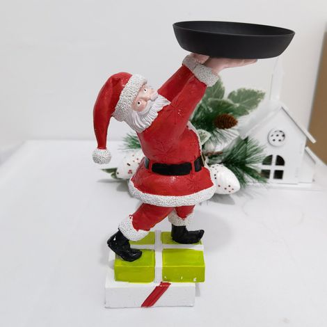 Weihnachtsmann-Süßigkeitenhalter, Weihnachtsmann-Tablett, Obstschalenständer, Kunststoff-Aufbewahrungsständer für Partys und Snacks (1/4)