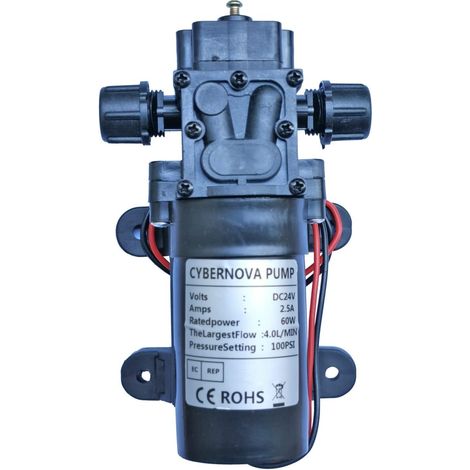 DC 24V 100 PSI 4.0L / m Pompe à diaphragme haute pression Pompe à eau auto-amorçante Pompe d'irrigation pour le camping/Bateau/Camper/Jardin/Véhicule/RV nettoyage/Irrigation