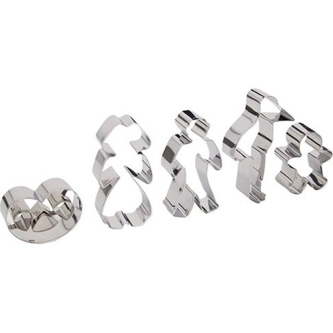 Découpoirs Bredele Alsace Inox, 5 Formes Assorties - Patisse