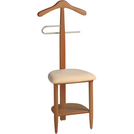 Galán 361 con asiento en beige herrajes cromado satinado lacado cerezo, 105 cm(alto)45 cm(ancho)41 cm(largo) (1/2)