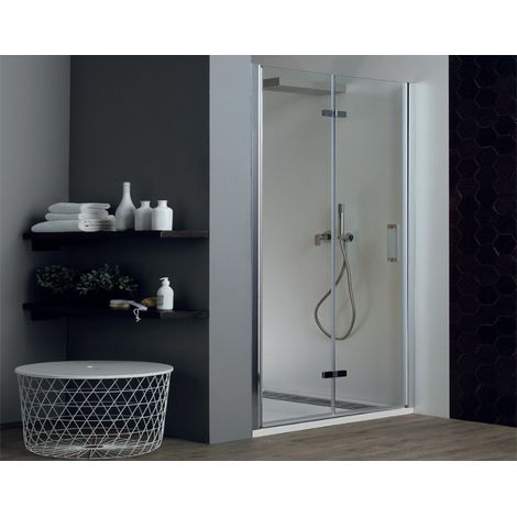 Porta doccia a soffietto per nicchia anticalcare TPS35N cm 70 di