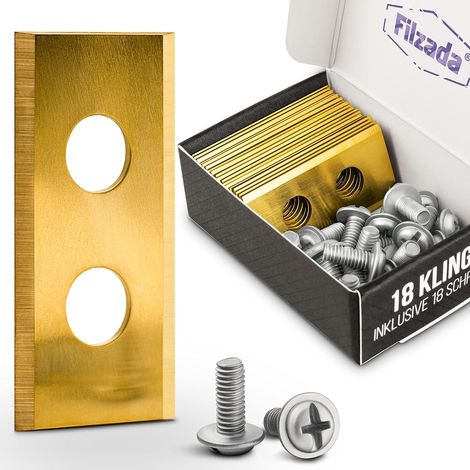 ® 18x lames de rechange en titane pour tous les robots de tonte Worx Landroid - Lames de rechange ultra coupantes - avec 45 vis - Lames également adaptées aux robots de tonte LandXcape (1/5)