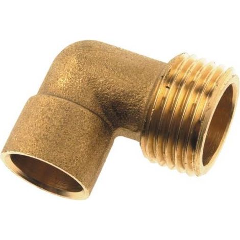 coude en laiton - mâle - 14 mm à souder vers 15 x 21 à visser - sachet de 2 (1/2)