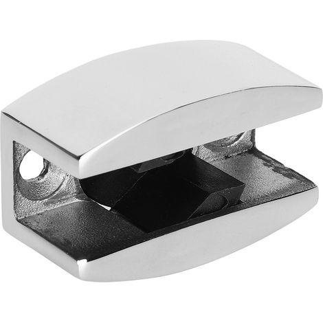Guide de porte au sol en acier inoxydable, butée pivotante en forme de U, accessoire de salle de bain pour portes coulissantes en verre (brillant) (1/5)