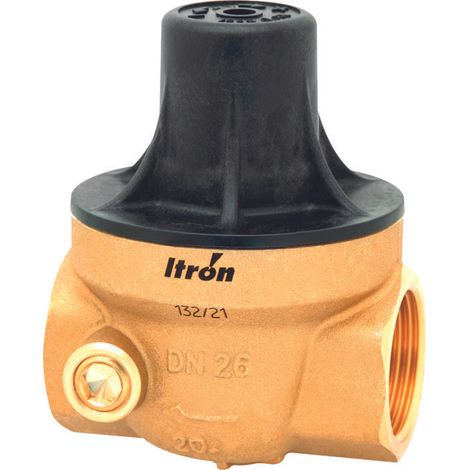 Itron – Réducteur de pression en laiton et composite – Raccords multifiletés réversibles – Pression nominale PN16 – Pour installations calibres 15 et 20