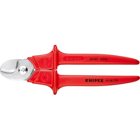 KNIPEX 95 06 230 SB Cesoia per cavi manici rivestiti in resina termoplastica isolati, rivestiti in resina termoplastica, collaudati VDE 230 mm (1/2)