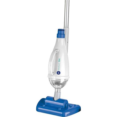 GRE – Aspirateur de piscine Medium VAC bleu – Sac filtrant pour débris – Manche télescopique 2,4 m – Tuyau 9 m – Poids léger 2,16 kg (1/10)