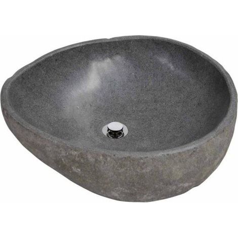MOSAVIT ROCK Lavabo Sobre Encimera De Piedra Gris - ref: MSV-ROCK