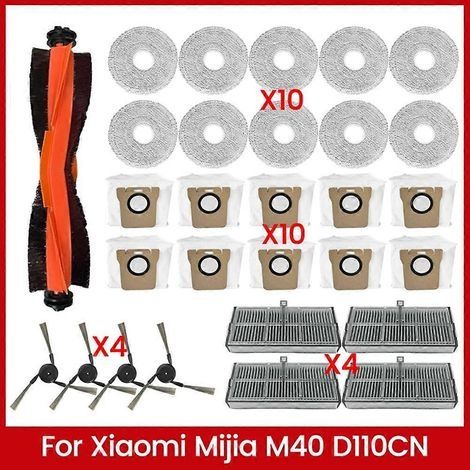 Kit de 29 pièces comprenant brosse, filtre, chiffon et sac à poussière pour aspirateur Xiaomi Mijia Omni M40 D110CN - Accessoires de rechange (1/5)