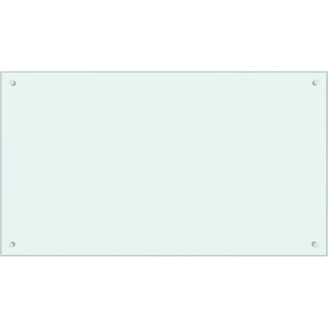 Panel antisalpicaduras de cocina moderno 100 x 60 cm vidrio templado blanco 020046327 (1/5)