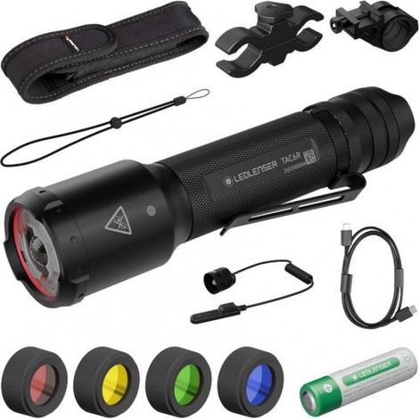 Kit de caza Ledlenser TAC6R con estuche negro