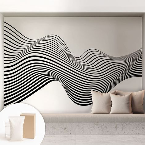 Carta Da Parati Non Tessuto - Con Colla Gratuita - Con Motivi Moderni - Design Elegante Per Pareti Astrazione dinamica 208x146 cm (1/5)