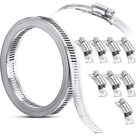 Colliers de serrage, colliers de serrage en acier inoxydable 304 Colliers de serrage réglables Colliers de serrage en acier inoxydable (1/5)