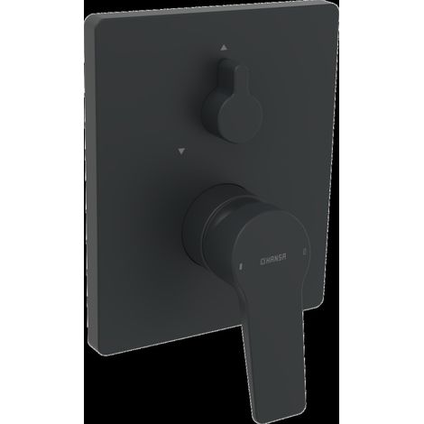 Hansa Twist - Miscelatore ad incasso per vasca da bagno, 2 utenze, nero opaco 8984908333 (1/3)