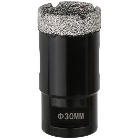 Carotteuse diamantée sèche de 30 mm, raccord fileté M14, scie cloche soudée sous vide pour maçonnerie, couronne de forage diamantée pour carrelage, marbre, granit, porcelaine, béton et pierre (1/5)