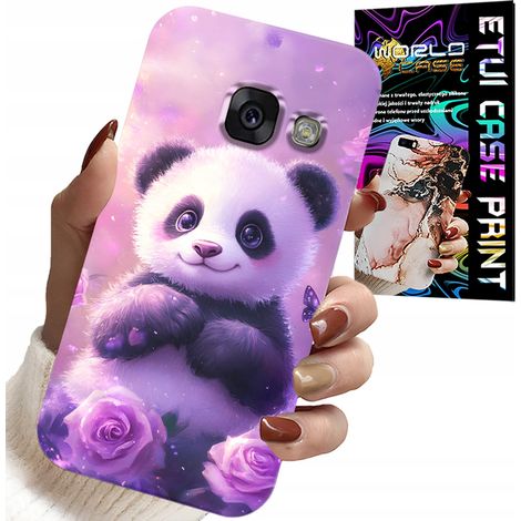Hülle für Samsung A5 2017 – niedliche Panda-Motive für Kinder + Glas (1/5)