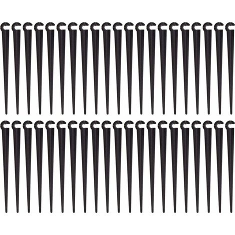Picchetti di supporto per tubo di irrigazione, picchetti di supporto per tubi di plastica per irrigazione a goccia, attrezzi da giardinaggio, adatti per tubi di irrigazione in PVC da 47 mm, confezione