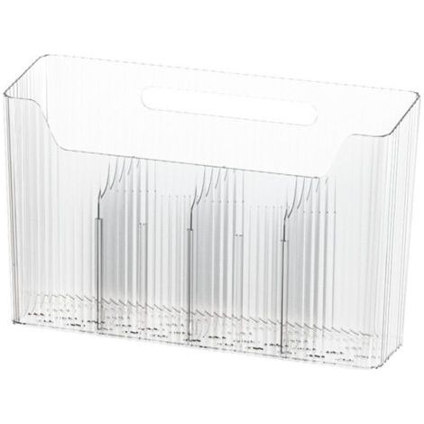 boîtes de rangement murales autocollantes pour porte d'armoire de cuisine - Organisateur de cuisine pour petits articles (transparent) (1/4)