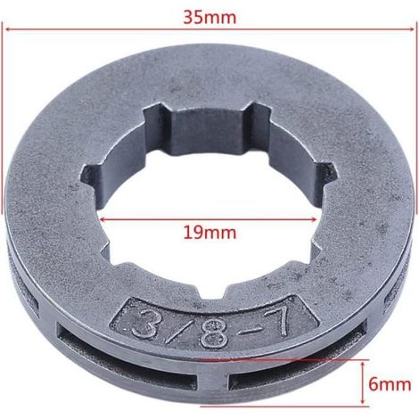 Pignon - 7 Dents - Alésage 19 mm - Pas 0 375 Pouces - Compatible Tronçonneuses Husqvarna MS290 MS360 MS310 154 254 50 51 55 - Lot de 10 (1/4)