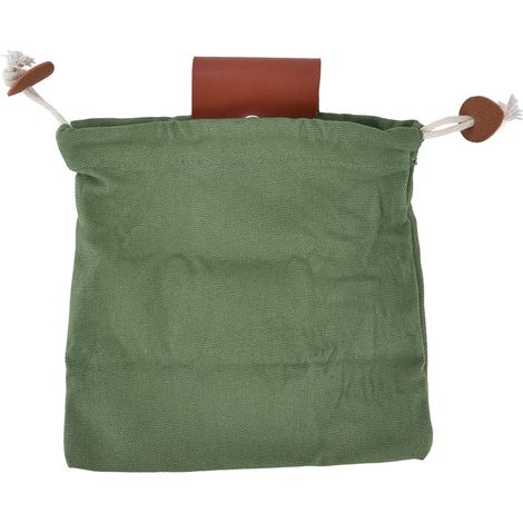 Sac de Cueillette de Fruits, Sac de Ceinture de Recherche de Nourriture Suspendu à la Taille en Toile, Pochette de Rangement Pliable 21 X 23 X 34 Cm avec Bordure en PU pour le Camping (1/5)