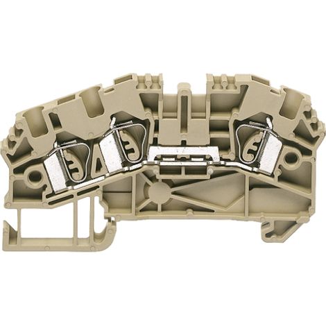 Bloc de jonction RS PRO, 2.5mm², Fixation à ressort, Gris ( Prix pour Paquet de 10 )