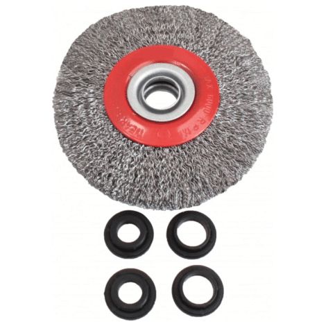 SPAZZOLA PER MOLA DA BANCO SMERIGLIATRICE SMERIGLIARE DIAM 125 x 20 MM 5" 000