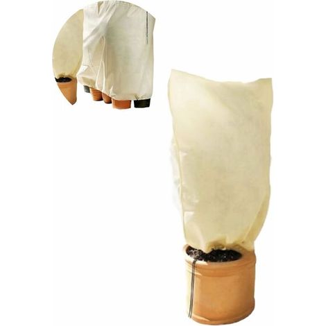 1 pièce de 100 80 cm couverture antigel pour plantes antigel pour plantes d'hiver couverture antigel pour plantes non tissées housse de protection en tissu non tissé protection des plantes (1/4)