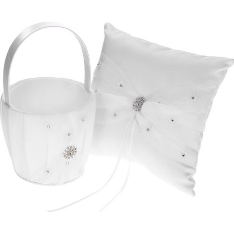 Ensemble Panier blanc - texture agréable - haute qualité pour mariage - optimise votre espace de rangement (1/5)