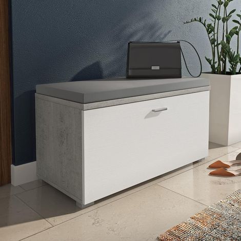 SCARPIERA MOD. RIKI CM 84,9X39,6 H. 42 CEMENTO E BIANCO (1/4)