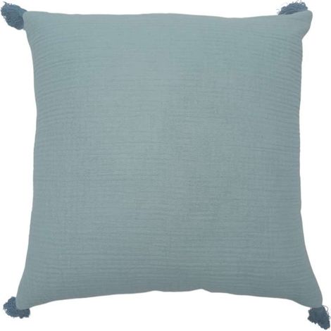 Domo Mea Cuscino Azzurro 45x45 cm in Cotone per Arredo Casa