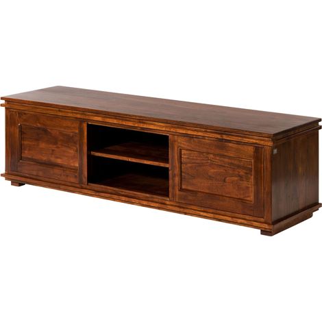 Mobile TV Acacia marrone scuro Laccato 160x45x45 cm (BxTxH) montato OXFORD 450 (1/4)