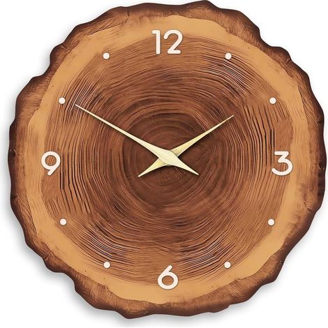 Moderne Wanduhr aus Holz, 30 cm (12 Zoll), geräuschlos, batteriebetrieben, für die Inneneinrichtung. (1/5)