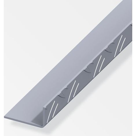 Cornière inégale aluminium brut 1m – Largeur 4.35cm – Hauteur 2.35cm – Grain de riz pour fixation précise – Alfer (1/2)