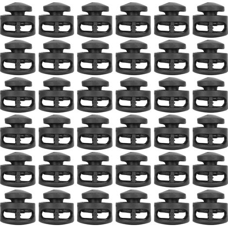 300 attaches de câbles en nylon à double trou, accessoires pour vêtements plats et ronds (1/5)