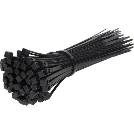 Lot de 100 serre-câbles Noir 3 x 100 mm Résistant aux UV (1/5)