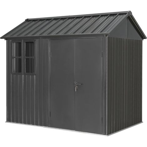 Tepro Metallgerätehaus Garden Shed 8 x 6 Premium anthrazit 252 x 168 cm Gartenhaus (1/3)