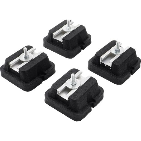 Klimageräte-Halterungspads, robuste Antivibrations-Basispads, Material: Gummi, Edelstahl, 4 Stück für die Bodenmontage von Wärmepumpensystemen und Split-Klimaanlagen-Kondensatoren, 13 x 10 x 6 cm
