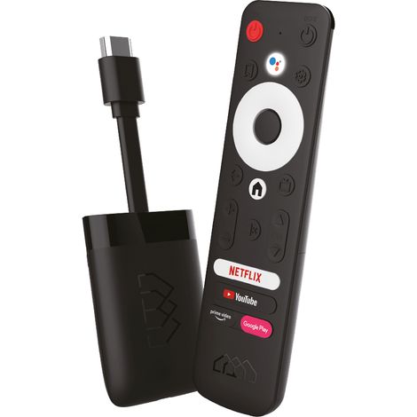 DIPROGRESS Decoder DPATV3 Android TV Certificato Google 4K Dolby con Telecomando