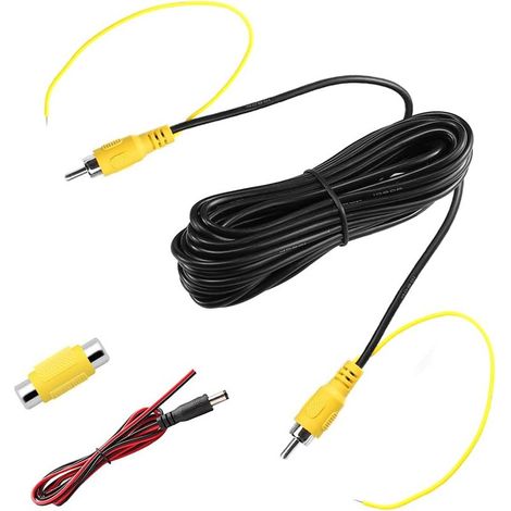 8M vidéo cable rallonge rca jack câble prise phono connecteur plug pour recul voiture fil de détection rouge (1/2)