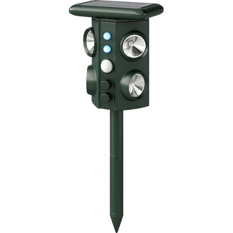 Ultraschall-Solar-Katzenabwehrgerät, 5 Modi, PIR-Sensor, blinkende LED (1/5)