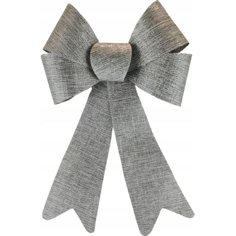 Grande fiocco argentato 16 × 25 cm, decorazione, idea regalo (1/5)