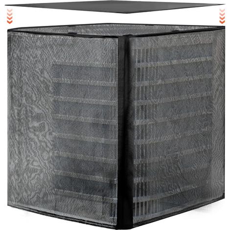 Housse Climatiseur Extérieur 81,2 x 81,2 x 91,4 cm Bâche Protection Unité Extérieure Étanche Noir (1/5)