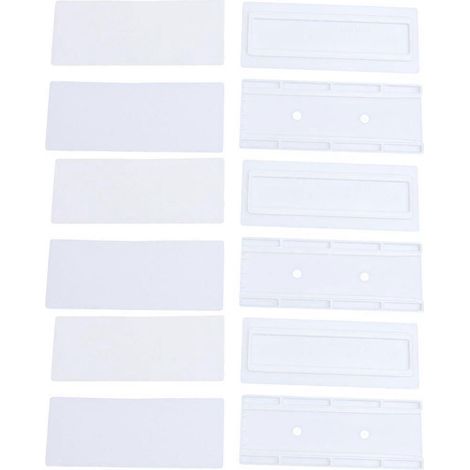 Wandsteckdosenleiste mit 6 Steckdosen und Kabelorganisator – 9 x 3,5 cm – Weiß (1/3)