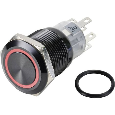 TRU COMPONENTS LAS1-AGQ-22E/R/12V/A PULSANTE 250 V/AC 3 A 2 X OFF (ON) IP65 MOMENTANEO 1 PZ. (1/2)