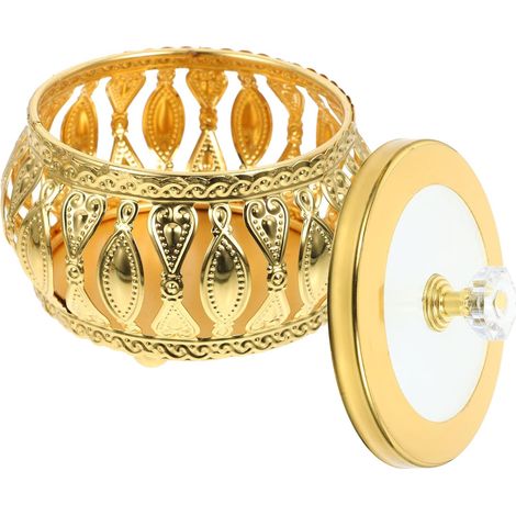 Boîte cadeau légère Mubarak en fer et en verre avec couvercle, boîte à bonbons décorative pour les fêtes d'anniversaire et les anniversaires dans un style oriental (1/5)